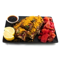 Voor 4 personen plus portie tursu (zoetzure Turkse mix) met Doritos ipv peterselie en rode kool mix